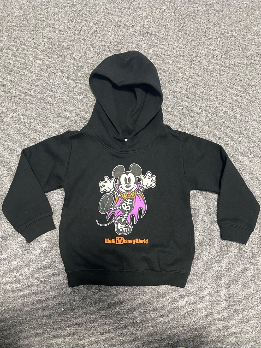 Disney Kids' Black Mickey Skeleton Vampires Hoodie 4T